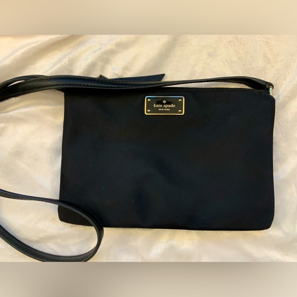 Black nylon fabric Kate Spade mini bag